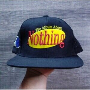 WALE THE ALBUM ABOUT NOTHING SEINFELD ADJUSTABLE HAT BLACK